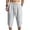 Gray, variant on Mens Elastic Waist Drawstring Workout Gym Joggers 3/4 Shorts Summer Casual Sweat Short Pants with Pockets Khaki,S