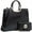 A-Black, variant on Women Handbag Top Handle Shoulder Bag Tote Satchel Purse Work Bag with Matching Wallet