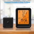 thumbnail image 6 of Indoor Thermometer Digital Hygrometer Wireless Temperature Humidity Monitor Room Thermometer with Touchscreen and Backlit Humidity Gauge, 328Ft/100m Range, Black, COOSERRY, 6 of 8