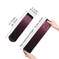 thumbnail image 4 of Rocae Pink Glitter Sparkles A for Premium Adult Socks,Comfortable, Breathable, and Durable Socks, Perfect for Everyday Wear, 4 of 7