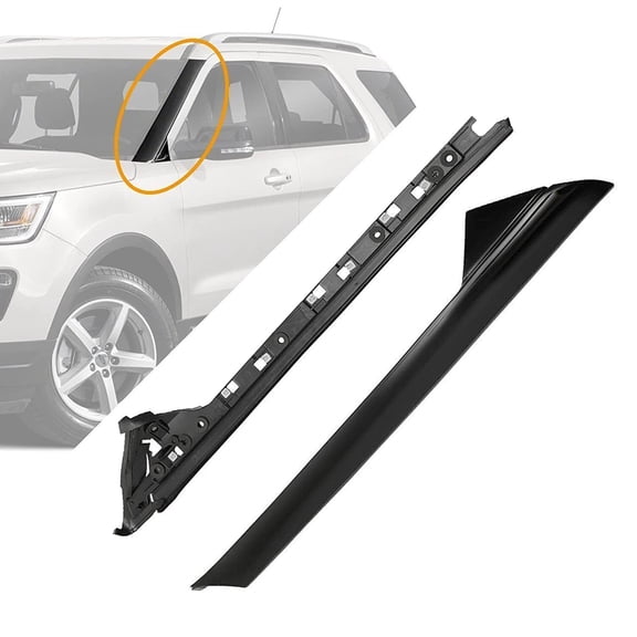 YIUIY Left Side Windshield A-Pillar Molding INNER OUTER Trim for 2011-19 Ford Explorer