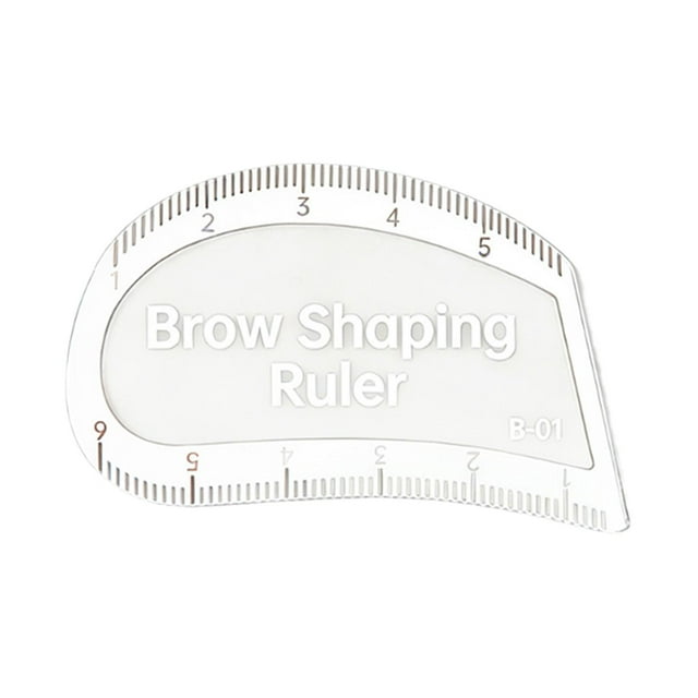 MERIGLARE Eyebrow Shaping Ruler Portable Beginners Positioning Arch Brow Mapping Ruler 5.5cmx3.5cm
