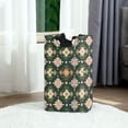 thumbnail image 6 of Yayeee Freestanding Laundry Hamper with Handle Collapsible Large Storage Basket for Clothes, Pink Geometric Flowers, 6 of 7