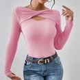 thumbnail image 2 of JYnXIANTI Sweaters for Women Trendy Casual Slim Ribbed Knit Tops Soft Long Sleeve Fall Clothes Fashion Outfits, 2 of 7