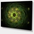 thumbnail image 2 of Bright Green Fractal Flower in Black - Floral Canvas Art Print, 2 of 3