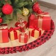thumbnail image 4 of Nkmbld Large Christmas Tree Collar, Classic Red and Black Plaid Christmas Tree Skirt, Vintage Style Christmas Tree Base Cover, Beige, 4 of 7