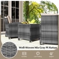 thumbnail image 4 of Gymax 5PCS Rattan Furniture w/ 2 Ottomans & Tempered Glass Coffee Table Patio Brown, 4 of 6