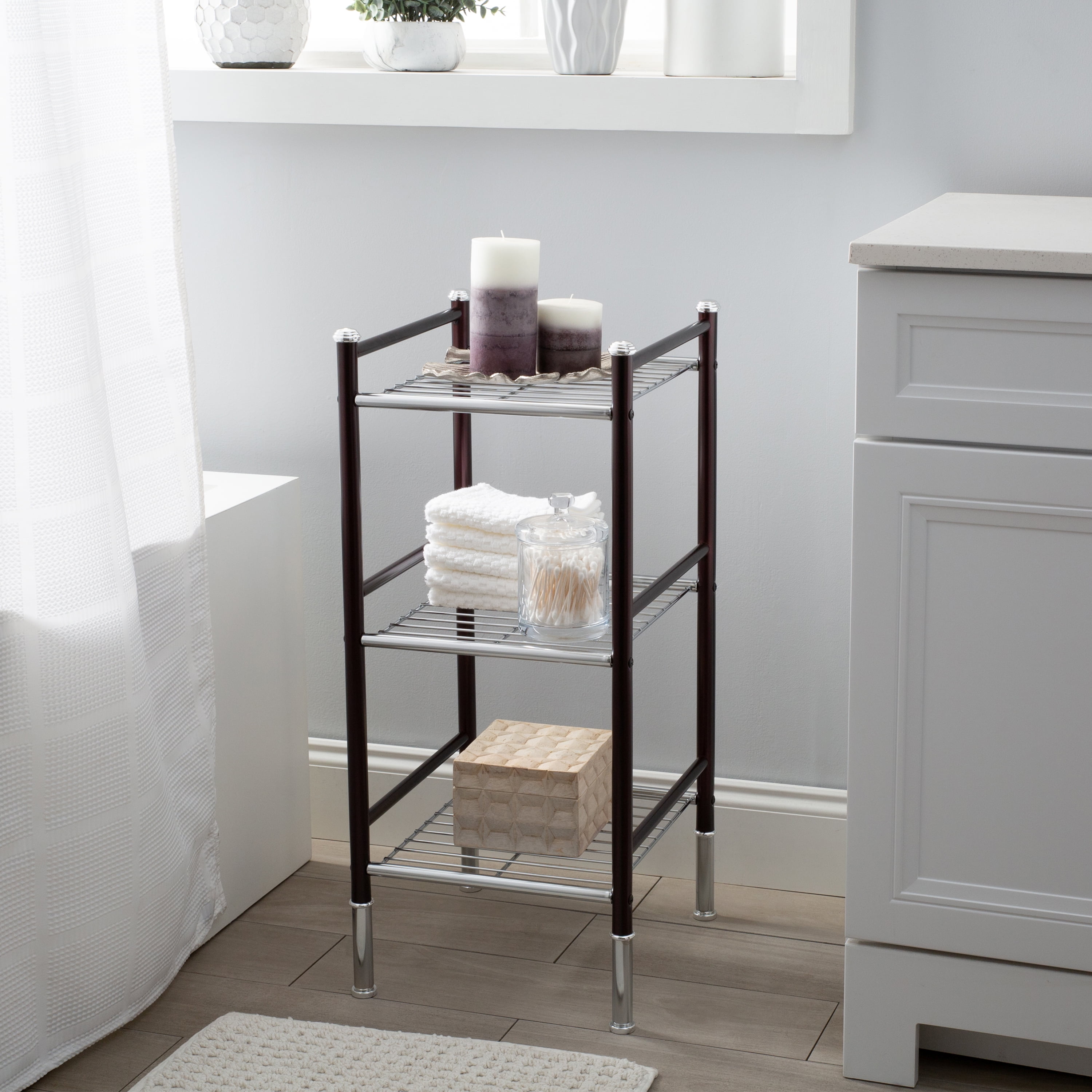 S33-A: Small 3 Tier Square Shelving Unit - AVF Group US