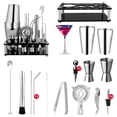 thumbnail image 1 of Cocktail Bar Set Kit, Shaker Cocktail con Herramientas y Accesorios 750 ml, 26 Piezas kit bartender de Acero Inoxidable Conjuntos, para Bar, Hogar Mezclar Bebidas, Vino, Boston, Bebida, Bar, Fiesta, 1 of 4