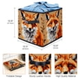 thumbnail image 3 of Fox Foldable Organizer Bins Storage Containers Storage Bin with Handle, 10.8"x10.5"x10.6", Large Capacity, 3 of 6