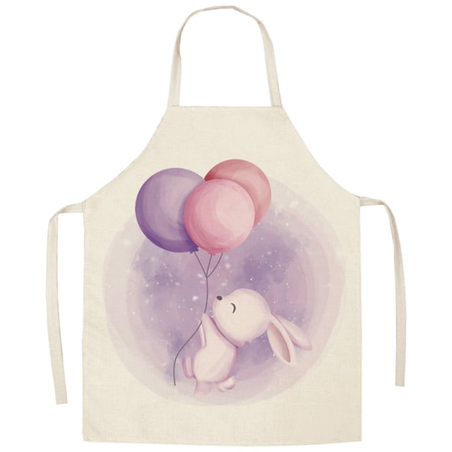 pdqouc Easter Series Household Printing Linen Apron Kitchen Multi Function Apron Funny Personality Creative Apron for Cooking Kitchens, Gardening Aprons for Women Men