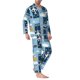 thumbnail image 2 of Fotbe Airplanes and Aviation Signs Pijama de Hombre con Estampado de Manga Larga, Conjunto de 2 Piezas, Ropa de Dormir Suave y Cómoda con Bolsillos-XX-Large, 2 of 7