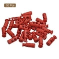thumbnail image 3 of Unique Bargains 30Pack 4mm Cord Lock Plastic Double Hole Spring Toggle Stoppers, Red, 3 of 5