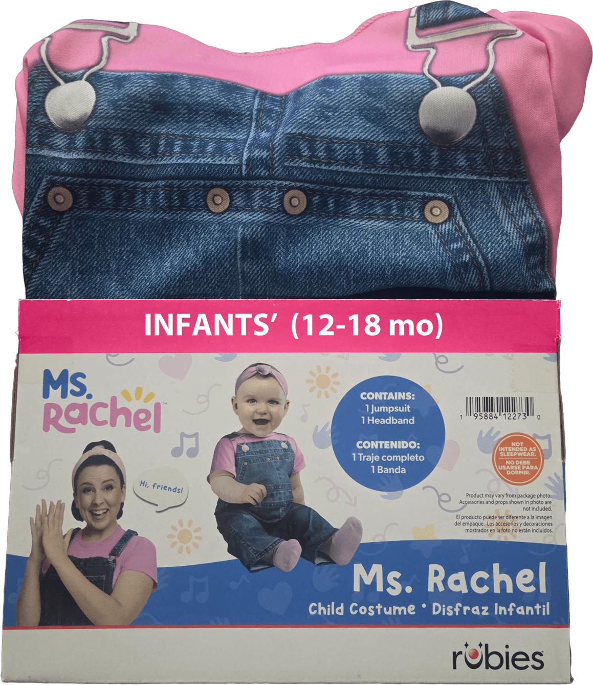 Ms. Rachel Halloween Costume for Infant, Size 12-18M, by Rubies