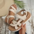 thumbnail image 2 of Yyuenw Women’s Open Toe Multi Band Wedge Sandals Lightweight PU Casual Outdoor Holiday Shoes, 2 of 9