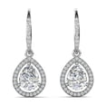 thumbnail image 4 of Cate & Chloe Pack of 3 - Isabel 18k White Gold Plated Dangle Earrings with Simulated Diamond Crystals, 4 of 10