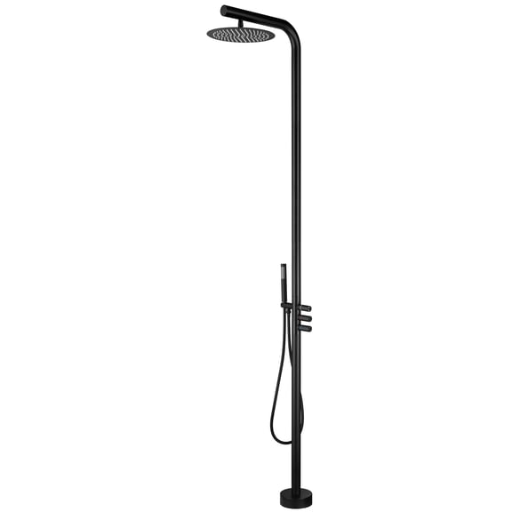 Freestanding Outdoor Shower with Detachable Shower Head, Deck Mounted Shower Kit