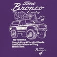 thumbnail image 3 of Ford Bronco Country Tough Free Wheeling 1978 Long Sleeve T-shirt Vintage Truck Fan 4x4 Off Road Classic Car Show, 3 of 7