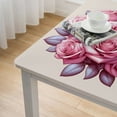 thumbnail image 4 of nygtbtfer Pink Roses and Rectangle Tablecloth Elastic Fitted Table Covers for Tables Stretch Table Cloths Table Cloth Cover for Camping, 4 of 7