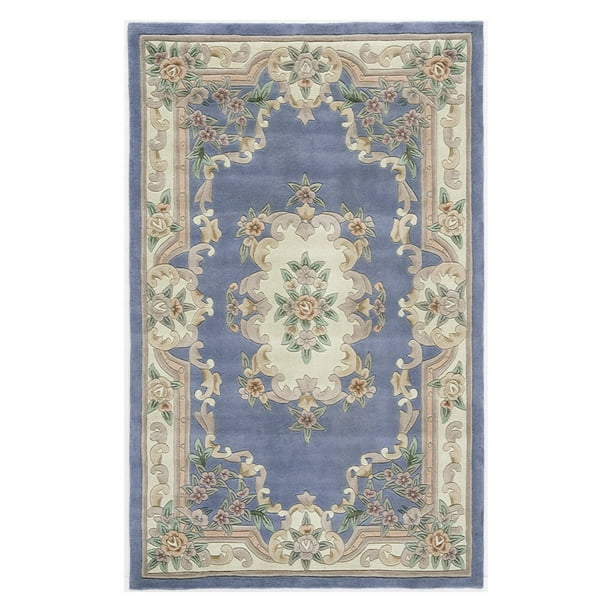 Rugs America New Aubusson Collection Light Blue 510 208 Rugs America New Aubusson Collection