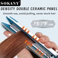 thumbnail image 5 of 2-in-1 Ionic Hair Straightener Brush with Digital Display, 10 Temperature Settings 300°F-750°F, Fast 30s Heating – For Frizz Control & Smooth Hair, Blue, 5 of 7