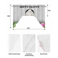 thumbnail image 5 of Grey Bunny Easter Swag Valances for Windows, Small Curtains Drapes, Green Pink Eggs Rabbits Farmhouse Kitchen Window Curtains Over Sink Window Treatment Valance for Bedroom/Bathroom 56"x36", 5 of 5