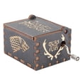 thumbnail image 1 of Caja de música para niños, manivela tallada en madera tallada caja de música de madera juguete musical multifuncional, 1 of 9