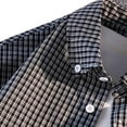 thumbnail image 4 of Mens Shirts Long Sleeve T-Shirts with Pockets and Collar Button-Down Shackets Casual Plaid Printed Lightweight Lapel Office Work Tees Tops, 4 of 7