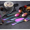 thumbnail image 6 of Ksopiavobs Rainbow Serving Spoons Set 6 Pieces, Serving Utensils Set Include Cake Server Slotted Spoon Serving Spoon Serving Fork Ladle Butter Knife Spreader Serving Set Dishwasher Safe, 6 of 7