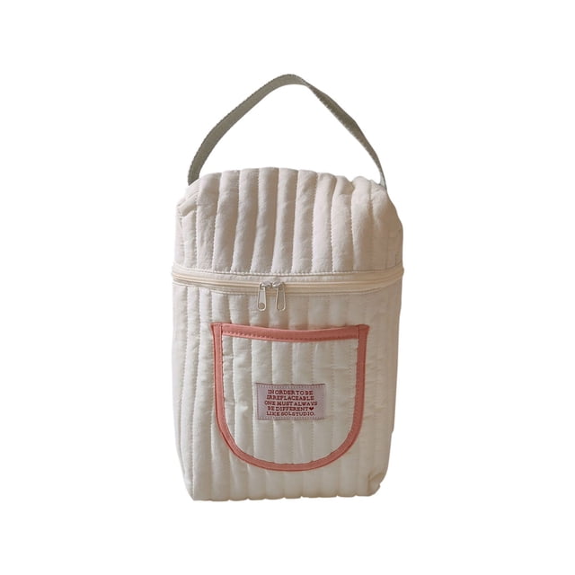 Fiudx Bolsa de Almacenamiento Portátil, Bolso de Mano de Gran Capacidad para Salir, Bolso para Madre y Bebé con Acolchado Artesanal, Compatible con Cochecito, Material Ligero de Algodón, Esencial par