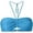 a-Sky Blue6224, variant on FINALGANG Women's Solid Color Halter Neck Bandeau Bikini Top Ruched Knot Decor Adjustable Strap tretchy Swimsuit Top For Beach Pool Water Activities Cozy Swimwear