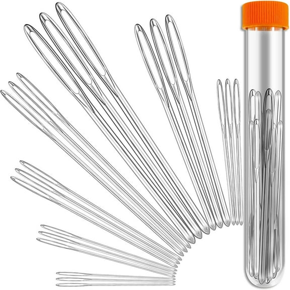 (21 Pieces) Large-Eye Blunt Needles, Stainless Steel Yarn Knitting Needles, Sewing Needles, Crafting Knitting Weaving Stringing Needles,Perfect for Finishing Off Crochet Projects