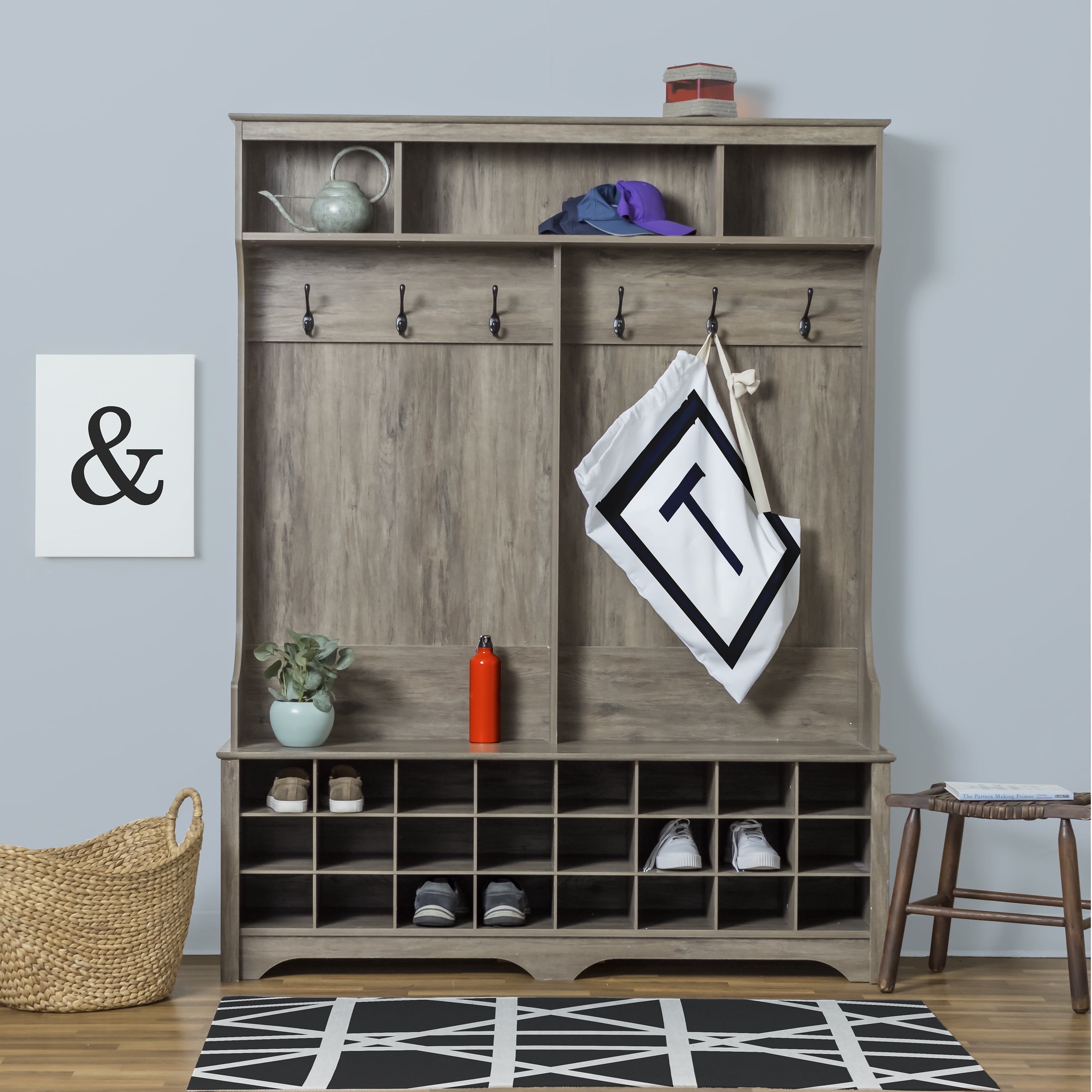 Simply Daisy Canvas Modern Monogram 28 x 36 in T Laundry Bag