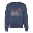 thumbnail image 2 of Wild Bobby, Ford Mustang 50 Years Logo Mach 1 Classic Emblem, Cars and Trucks, Unisex Crewneck Graphic Sweatshirt, Vintage Heather Navy, 3X-Large, 2 of 4