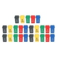 thumbnail image 2 of Trash Can Toy, Miniature Trash Bin Toy Lightweight Exquisite 25pcs Mix Color Plastic Safe  For Kids For 1:12 Dollhouse, 2 of 8