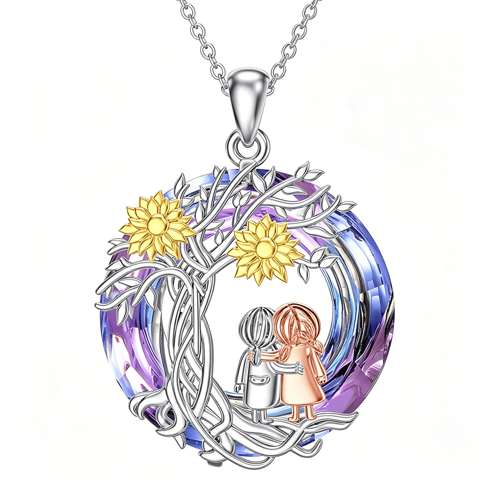 Autism Awareness Necklace 925 Sterling Silver Heart Puzzle Piece Pendant ASD Jewelry Inspirational Gifts for Women Mom