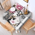 thumbnail image 2 of Pioneer Flower Floral Print Pattern Square Tablecloth,Waterproof Square Table Cover,Wipeable Spillproof Washable Table Cover for Home Kitchen Party Decor 42"X42"(107x107cm), 2 of 6
