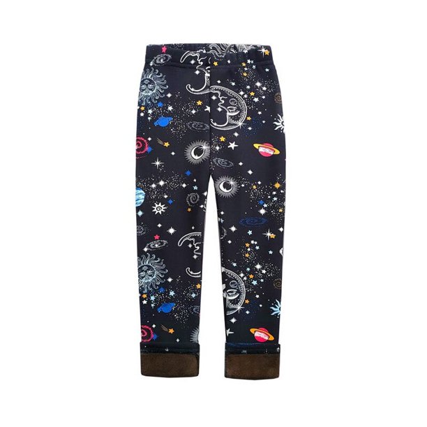 Mallas cálidas de lana para niñas, pantalones florales Vintage, ropa de otoño e invierno, 2-11 años