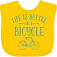 thumbnail image 3 of Inktastic Life's Better on a Bicycle Girls Baby Bib, 3 of 4
