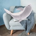 thumbnail image 6 of Simulation Dolphin Plush Toy Stuffed Animal Cushion , Gray 50cm, 6 of 8
