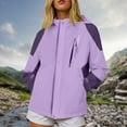 thumbnail image 2 of GEWSEY Womens Winter Snow Jacket Mountain Hiking Jacket Windbreaker Rain Coat Plus Size Outdoor Jacket Fleece Lined Down Coat (Light Purple, XL), 2 of 5