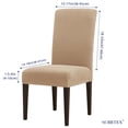 thumbnail image 5 of Subrtex Textured Grain Dining Chair Slipcover Washable Elastic Chair Protector(Set of 4,Khaki), 5 of 6