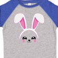 thumbnail image 4 of Inktastic Happy Easter Cute Pink Bunny Face Boys or Girls Toddler T-Shirt, 4 of 5