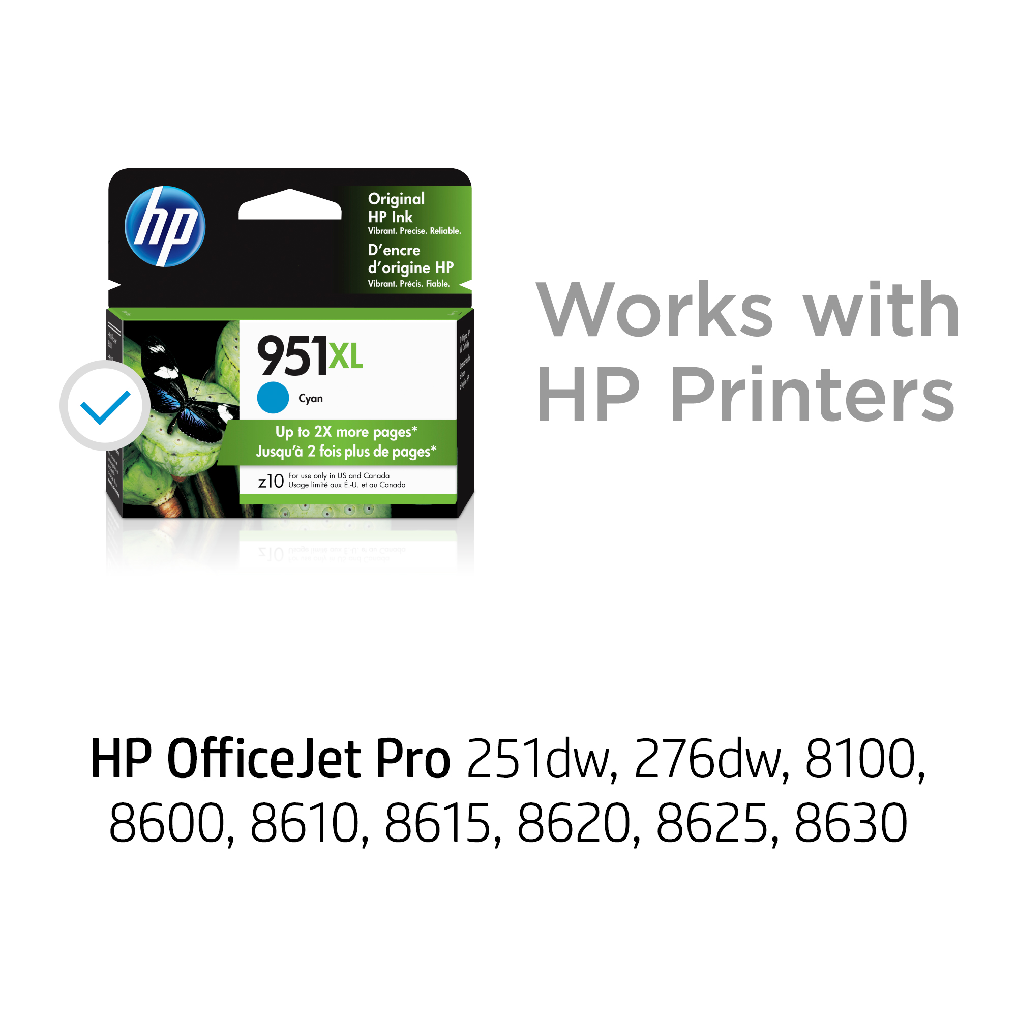 HP 951xl CN046AN Cyan Ink Cartridge – Remanufactured For OfficeJet Pro 8600, 8600 Plus, 276dw – Printronic