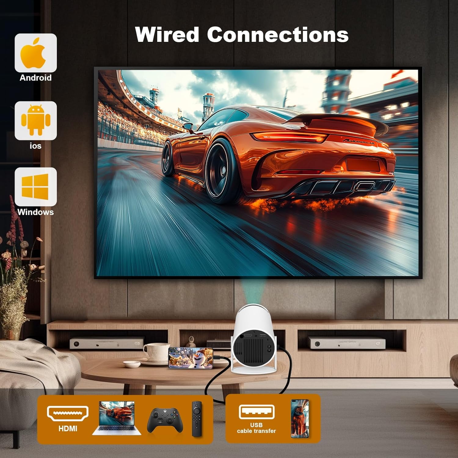 Portable Projector Hy300PRO Auto Keystone Mini Portugal | Ubuy