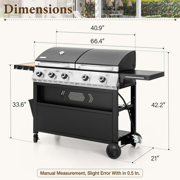 Gas Griddle Grill Combo Cabela's Deluxe 4-Burner Event Grill And