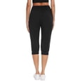 thumbnail image 4 of Sexy Dance Joggers Capri Pants for Women Elastic Waist Lounge Cropped Pant with Pockets Running Workout Sweatpants Activewear, 4 of 4