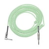 Lava Retro Coil 20 Foot Instrument Cable Straight to Right Angle Surf Green