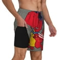thumbnail image 3 of Gaeub Dinosaur Super Hero Cartoon Mens Swim Trunks Stretch Beach Shorts Quick Dry for Men Swim Shorts Swimwear with Pockets- XX-Large, 3 of 9
