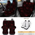 thumbnail image 7 of Qpednta Red Spider Web Car Seat Covers Set 15Pcs Accessories, Steering Wheel Cover, Seat Belt Pads, Garbage Can, Car Coasters, Vent Organizer, Rear View Mirror Cover, for Most Cars, 7 of 7
